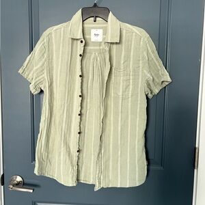 Katin Light Green Striped Casual Men’s Shirt